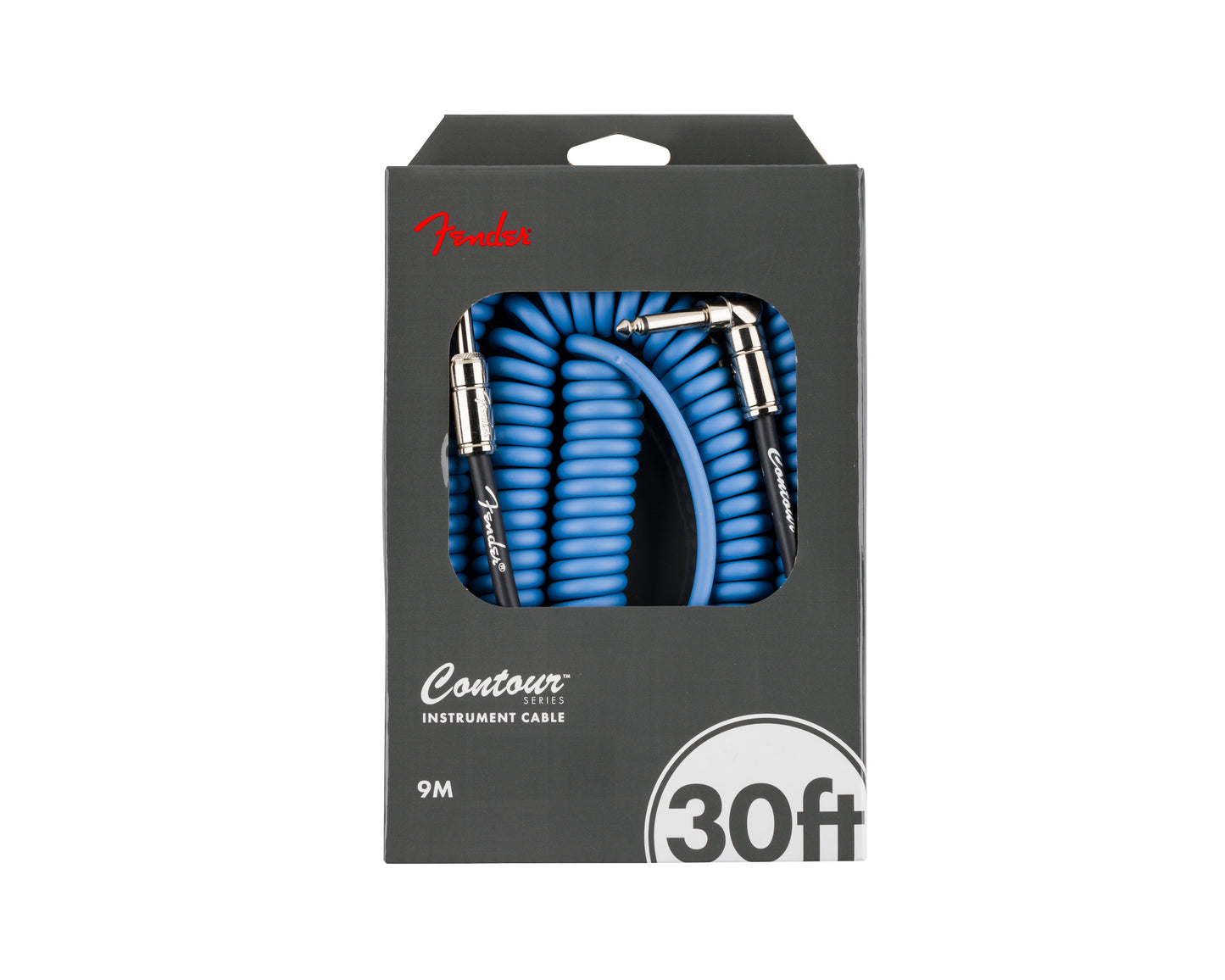 Fender Contour 30' Coiled Cable Lake Placid Blue