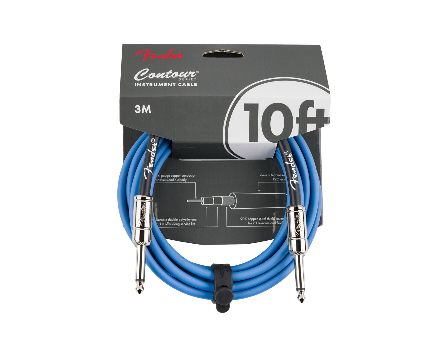 Fender Contour Instrument Cable Lake Placid Blue 10'