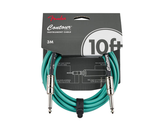 Fender Contour Instrument Cable Sherwood Green 10'