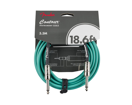 Fender Contour Instrument Cable Sherwood Green 18.6'