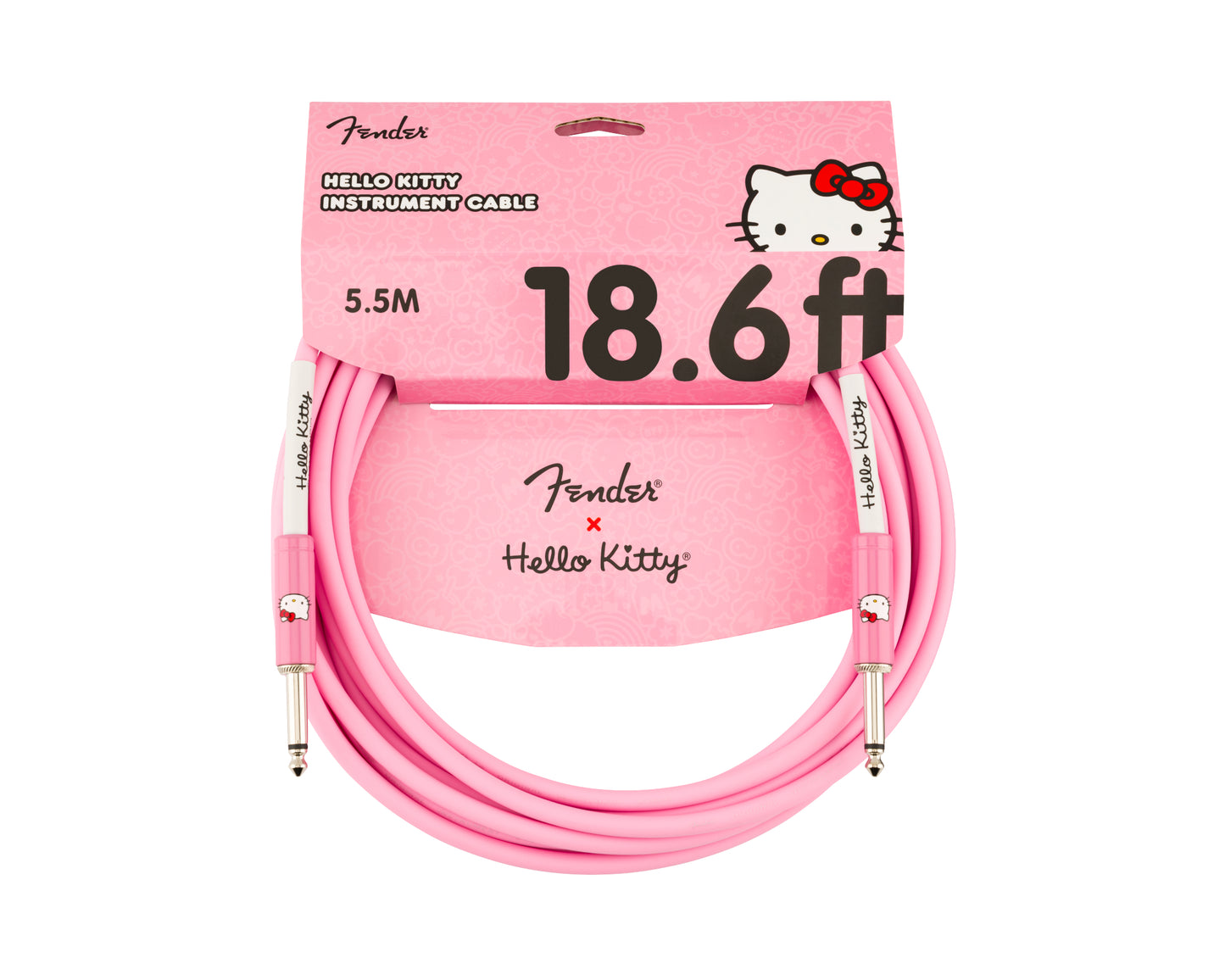 Fender Hello Kitty 18.6' Instrument Cable - Pink