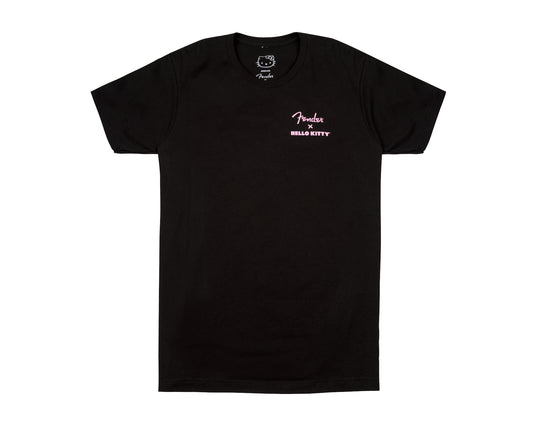 Fender Hello Kitty Back Logo Tee - Black - L