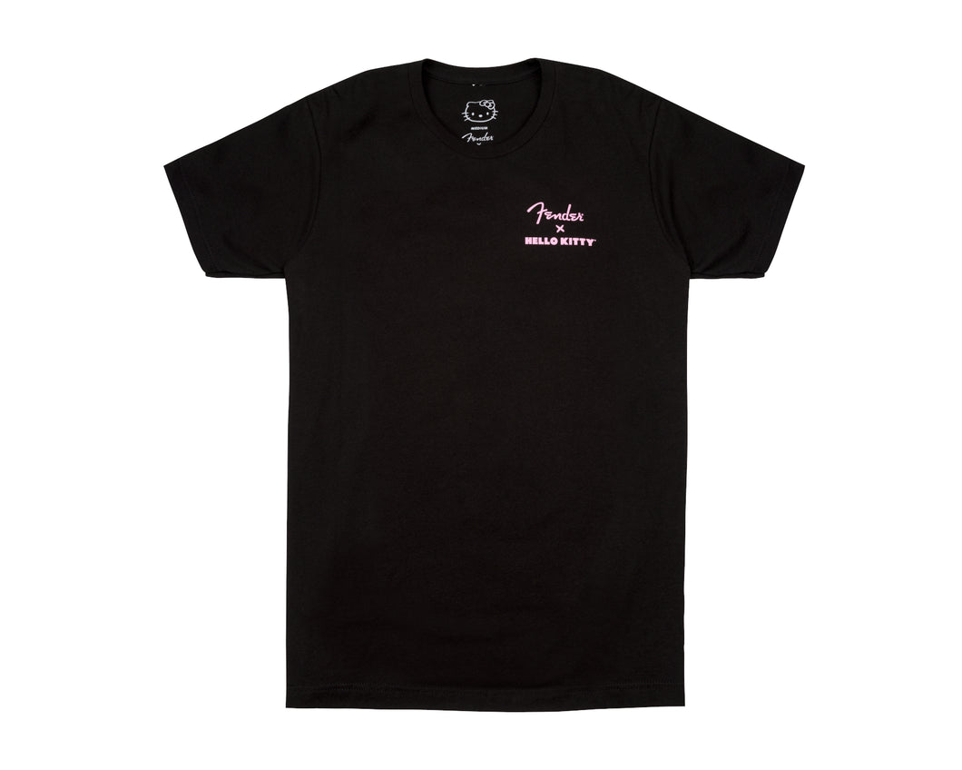 Fender Hello Kitty Back Logo Tee - Black - L