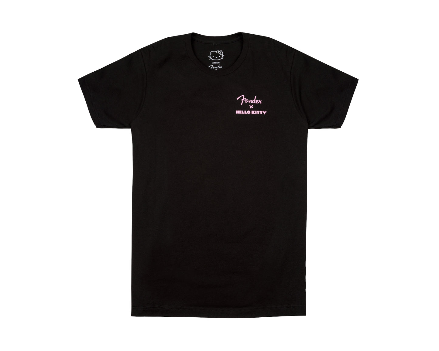 Fender Hello Kitty Back Logo Tee, Black, M