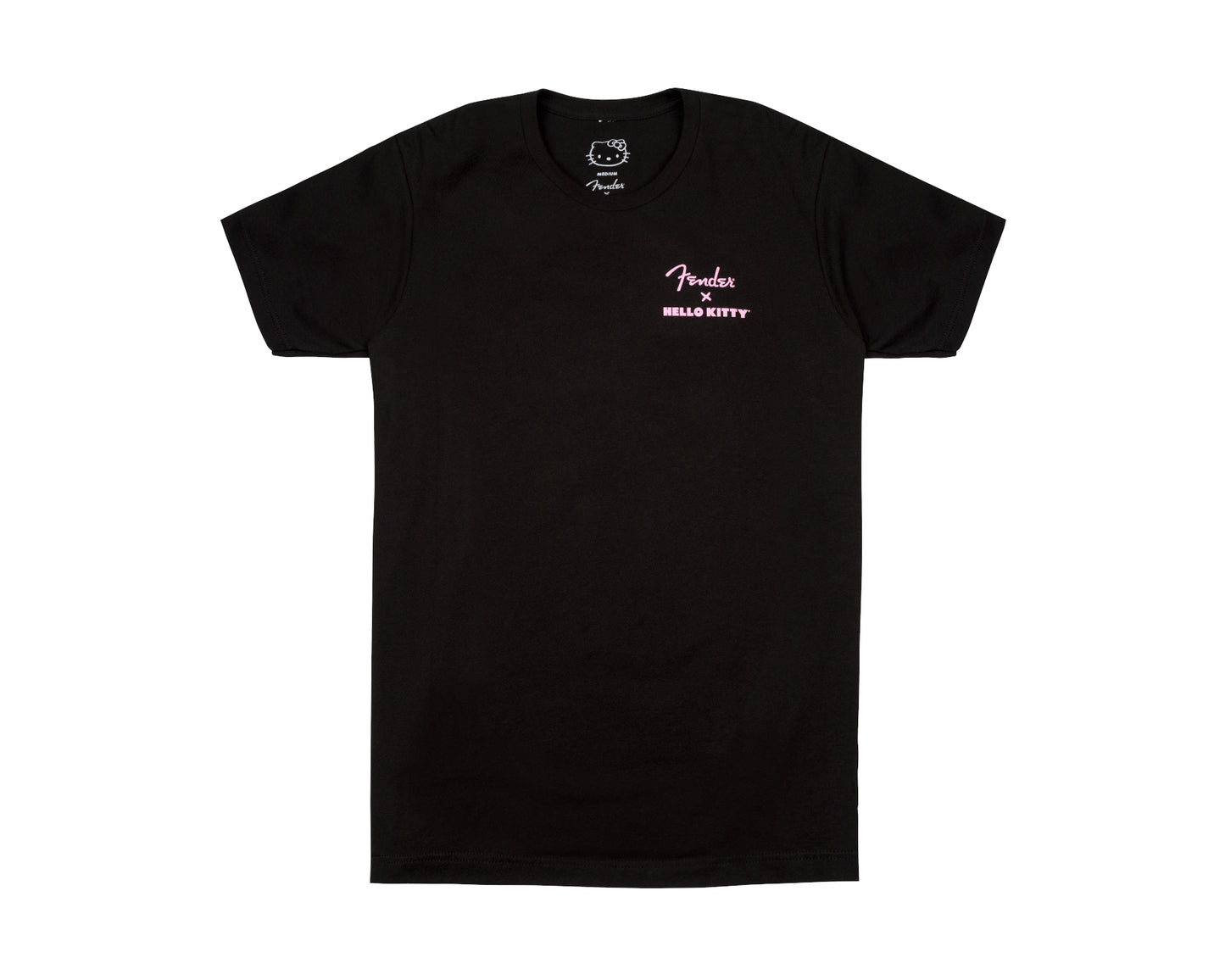 Fender Hello Kitty Back Logo Tee, Black, S