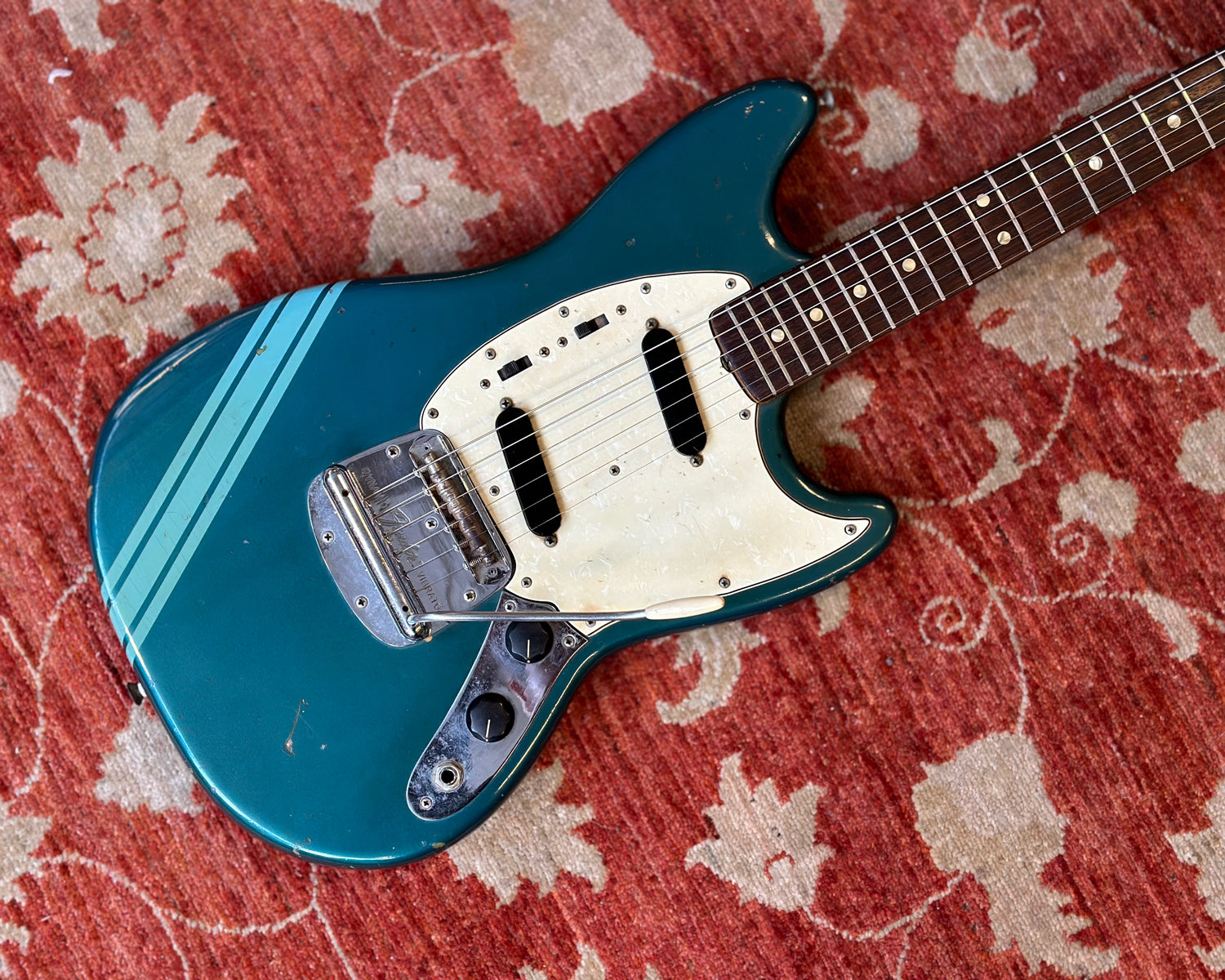 1969 fender mustang competition blue on sale