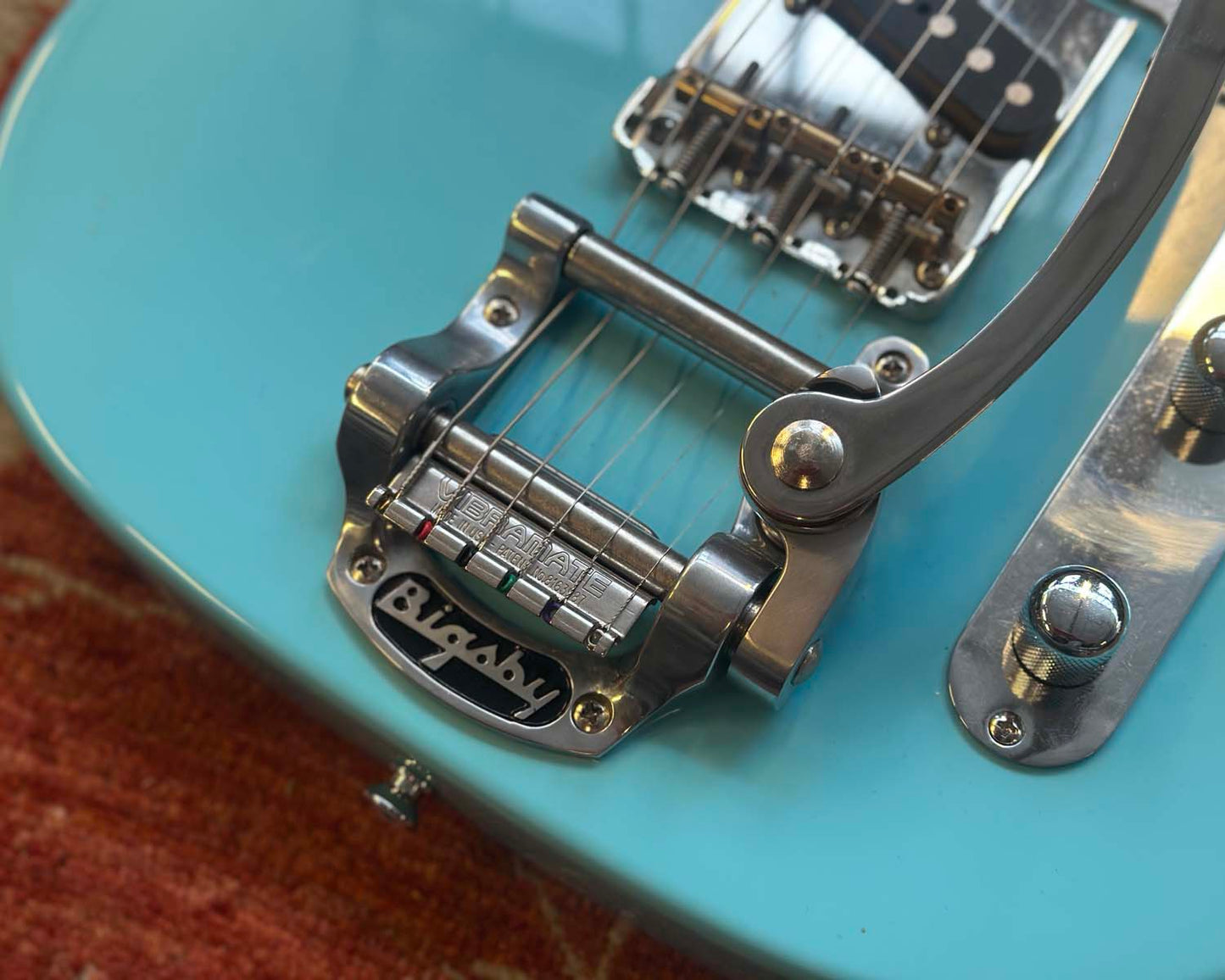 Fender Partscaster Telecaster - Daphne Blue w/ Bigsby & Vibramate Spoiler