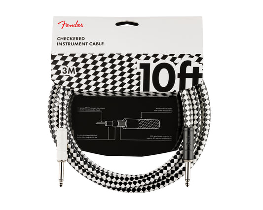 Fender Pro 10' Instrument Cable - Checkerboard