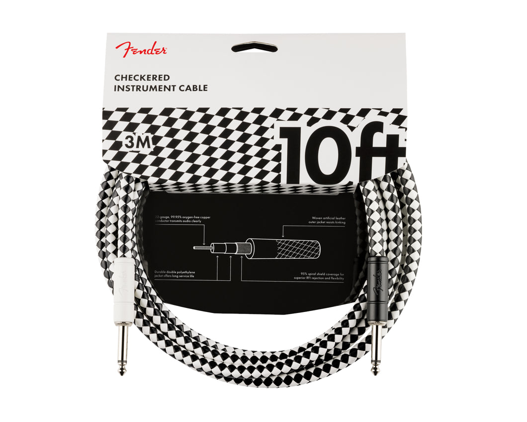 Fender Pro 10' Instrument Cable - Checkerboard