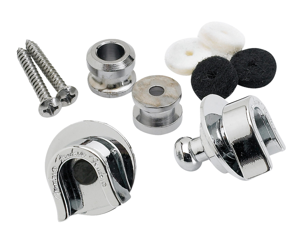 Fender Security Strap Locks & Buttons - Chrome