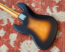 Load image into Gallery viewer, Fender Squier 40th Anniversary Jazz Bass - Vintage Edition w/ Black Anodized Pickguard &amp; Satin Wide 2-Color Sunburst
