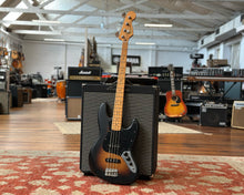 Load image into Gallery viewer, Fender Squier 40th Anniversary Jazz Bass - Vintage Edition w/ Black Anodized Pickguard &amp; Satin Wide 2-Color Sunburst
