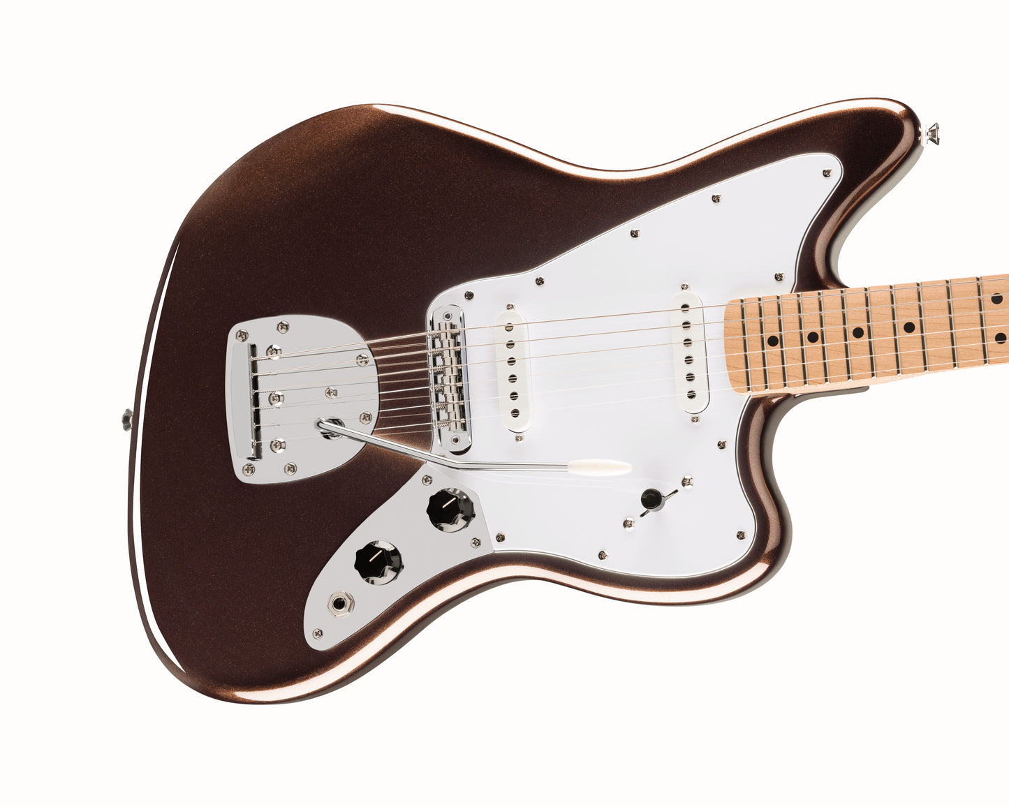 Fender Squier Affinity Series Jaguar, Maple Fingerboard, White Pickguard, Mystic Metallic Brown