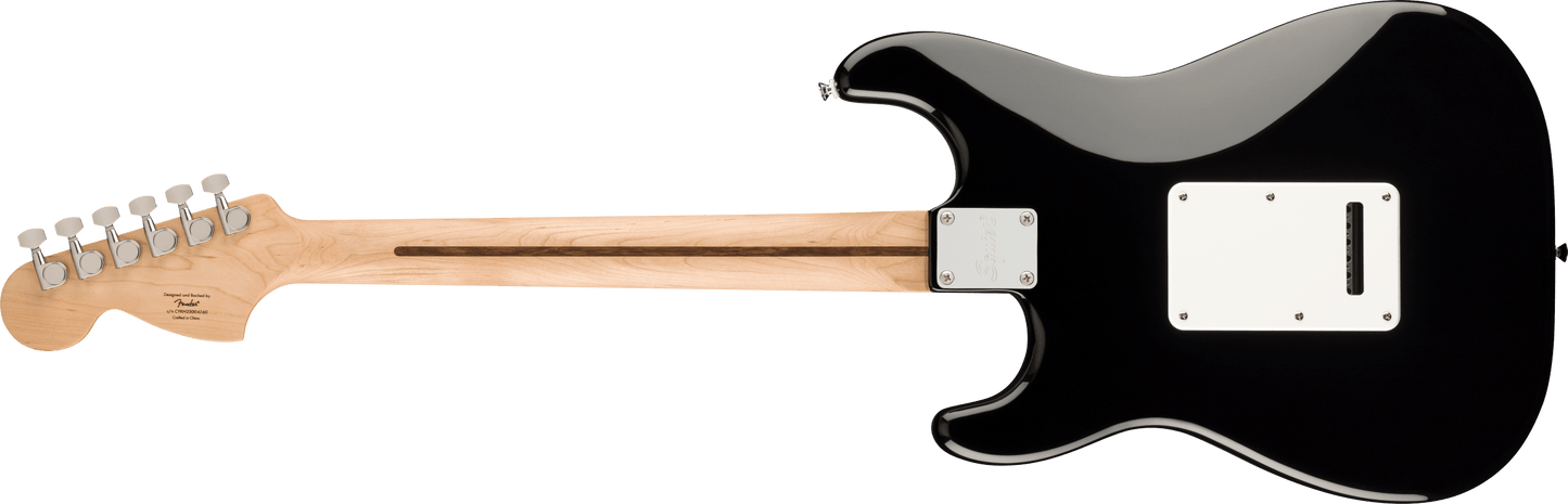 Fender Squier Affinity Series Stratocaster Mustang Micro Pack, Laurel Fingerboard, Black, Gig Bag