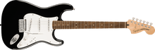 Load image into Gallery viewer, Fender Squier Affinity Series Stratocaster Mustang Micro Pack, Laurel Fingerboard, Black, Gig Bag
