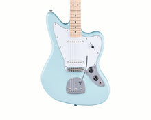 Load image into Gallery viewer, Fender Squier FSR Affinity Series Jaguar Maple Fingerboard White Pickguard Matching Headstock Daphne Blue
