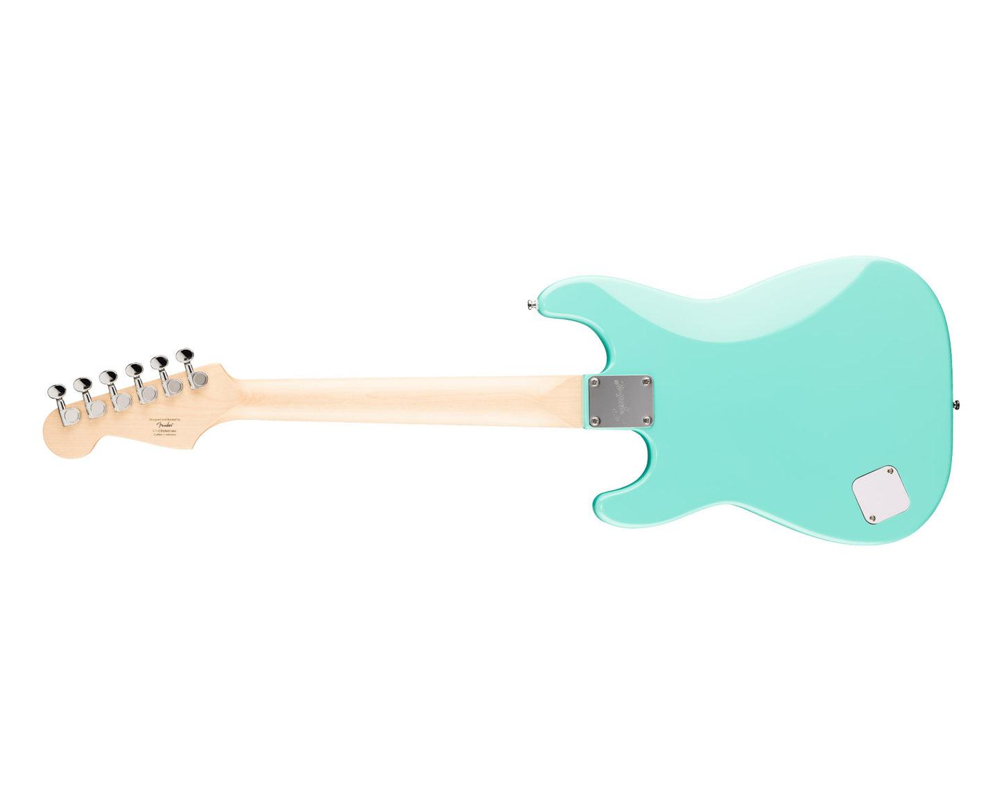 Fender Squier Mini Stratocaster, Maple Fingerboard, White Pickguard, Sea Foam Green