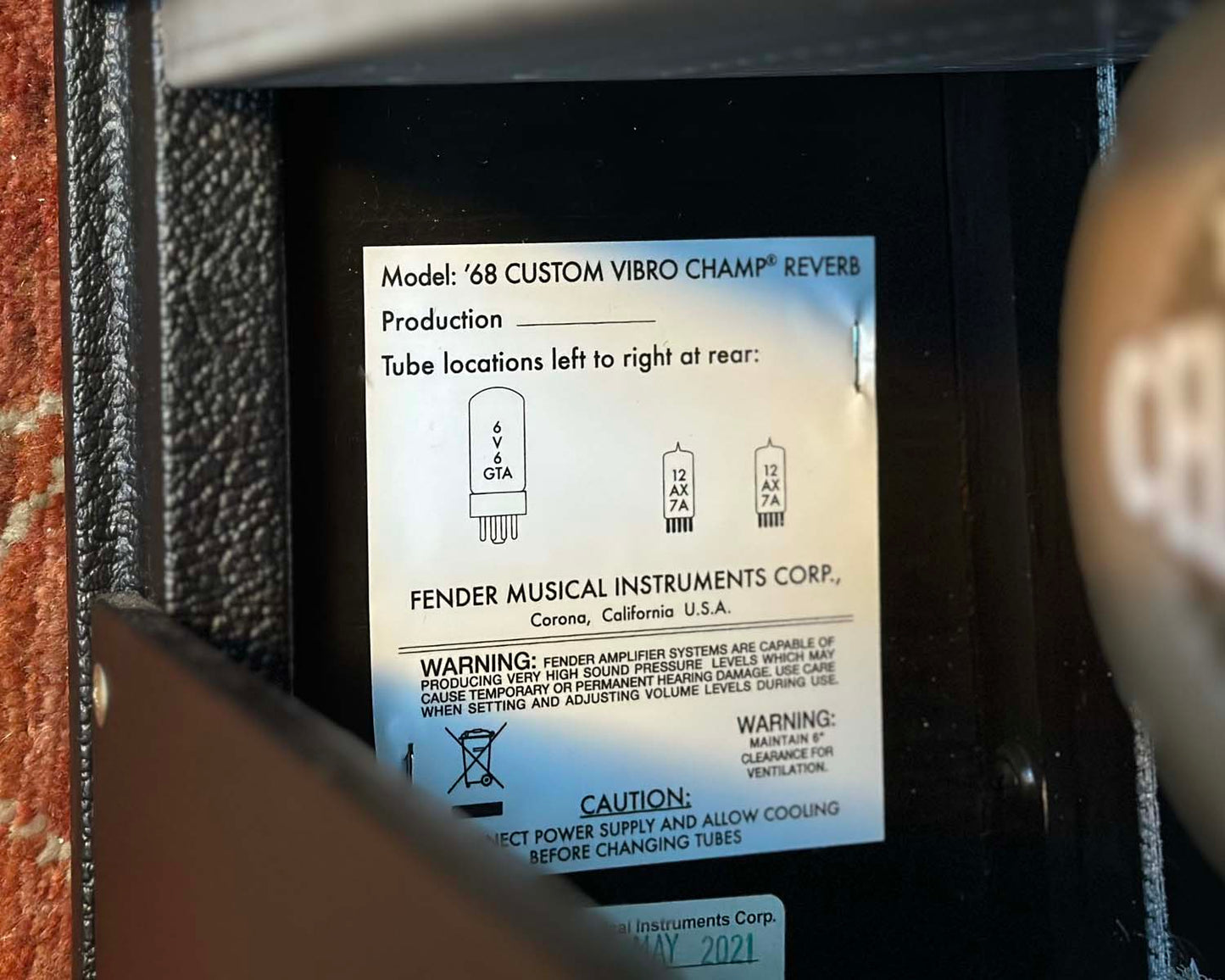 Fender '68 Custom Vibro Champ Reverb