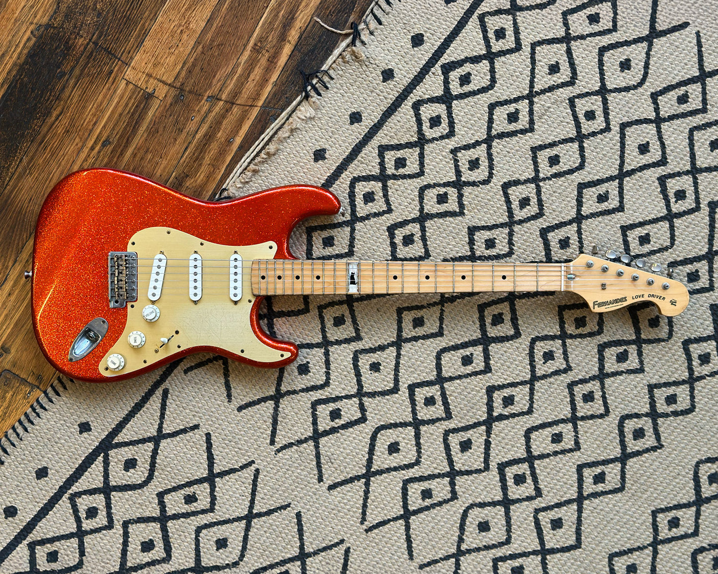 2001 Red Sparkle Fernandes LD-95KK Love Driver L`Arc-en-Ciel Ken Signature