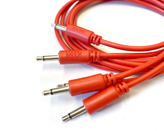Found Sound 40cm Red Patch Cable x 5