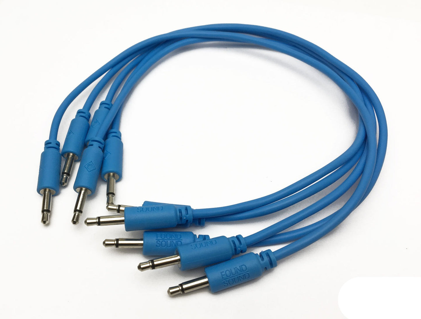 Found Sound 30cm Blue Patch Cable x 5