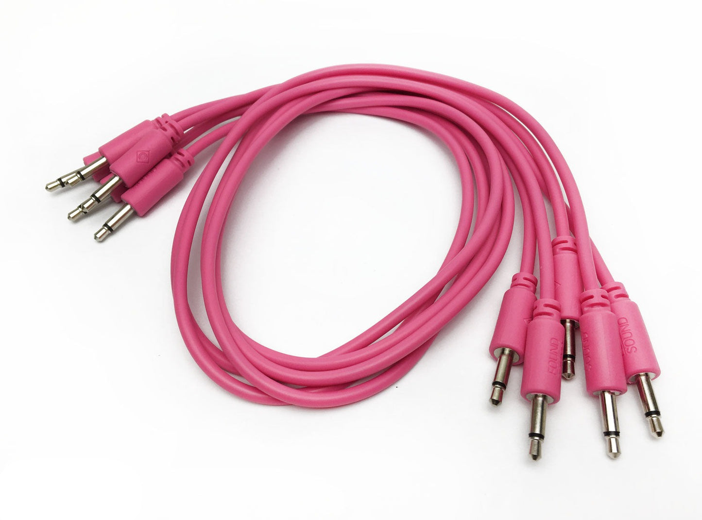 Found Sound 50cm Pink Patch Cable x 5