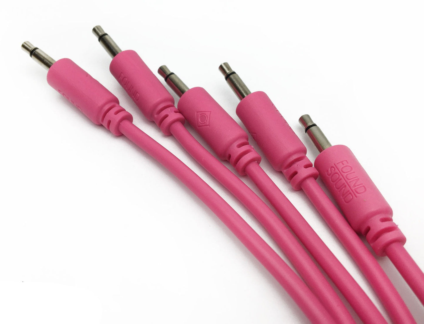 Found Sound 50cm Pink Patch Cable x 5