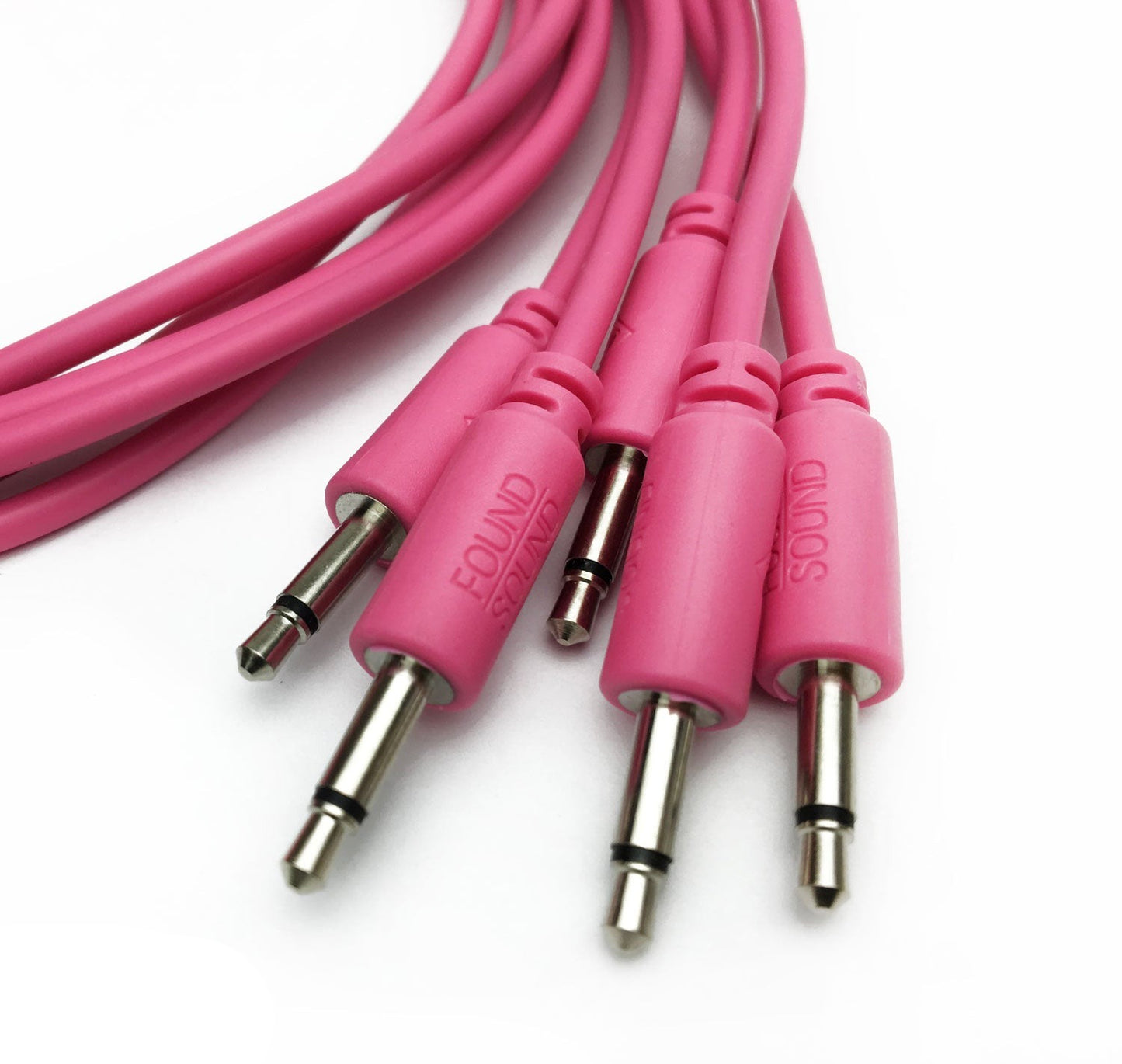 Found Sound 50cm Pink Patch Cable x 5