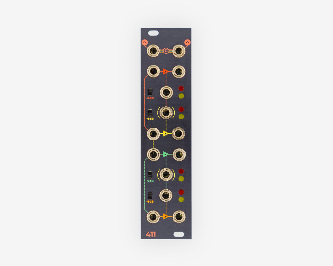 Frap Tools 411 Quadruple Linear VCA for Audio and CV Utility Eurorack Module