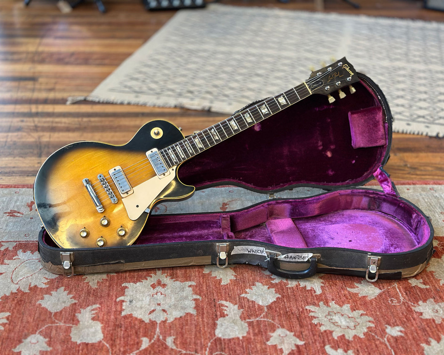 1974 Gibson Les Paul Deluxe - Tobacco Sunburst w/ OHSC (4.6kg)