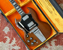 Load image into Gallery viewer, Modified 1970s Gibson SG Standard - Custom Order - Left-Handed in Walnut w/ OHSC &amp; Paperwork
