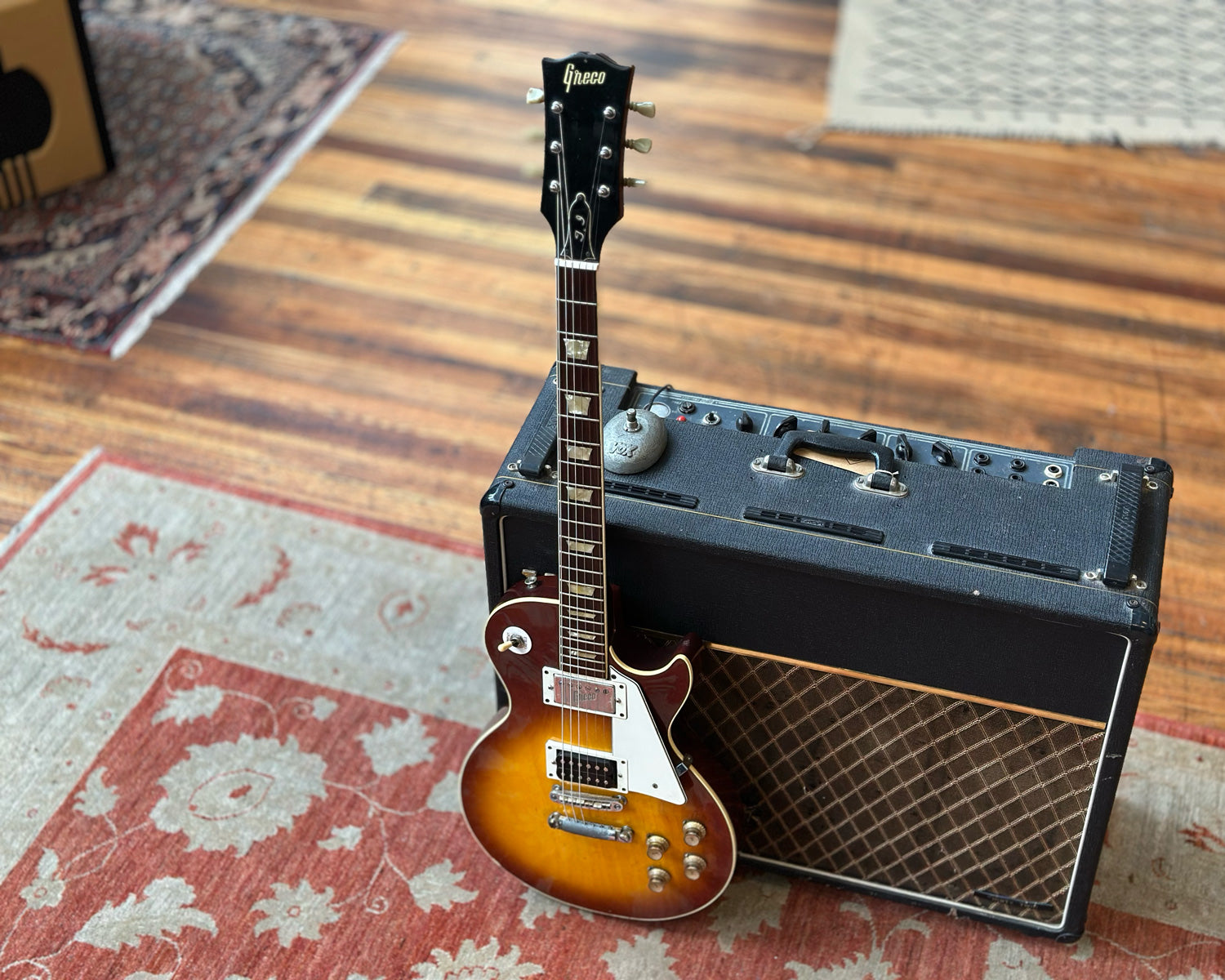 Greco EG Les Paul サンバースト Greco EG-420 Les Paul Standard Brown Sunburst – Found Sound