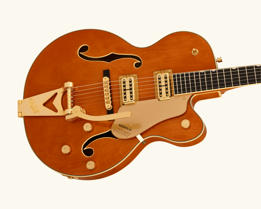 Gretsch Synchromatic Nashville Hollow Body Single-Cut with Bigsby Ebony Fingerboard - Orange Stain