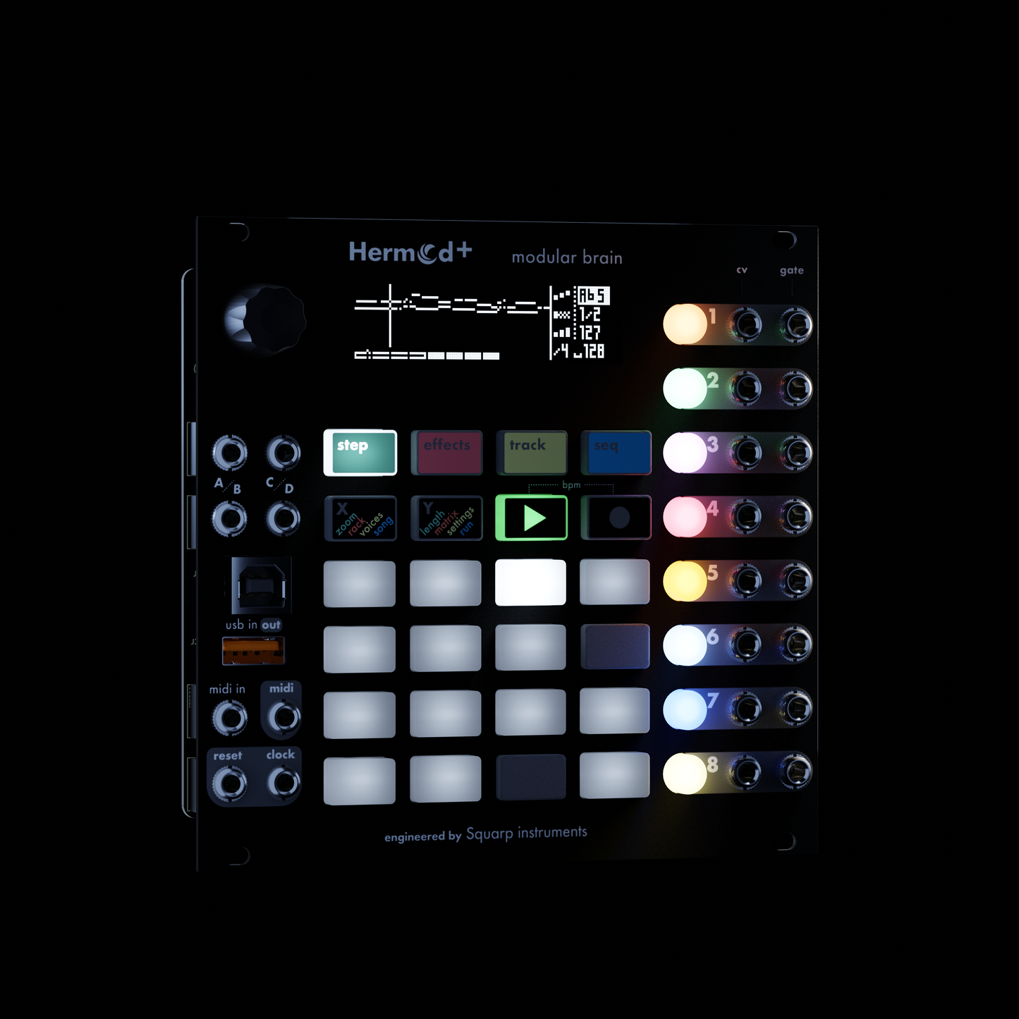 Squarp Instruments Hermod+ Modular Brain Sequencer & MIDI-CV
