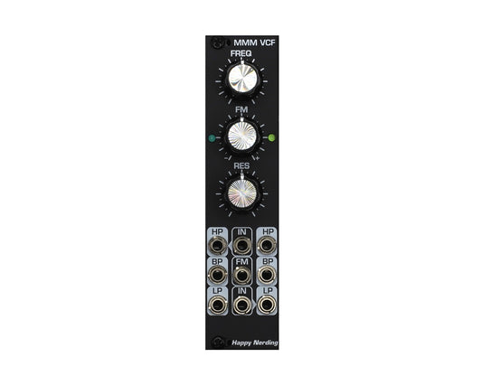 Happy Nerding MMM VCF 6HP Dual Multi-Mode Transistor Ladder Filter  - Black