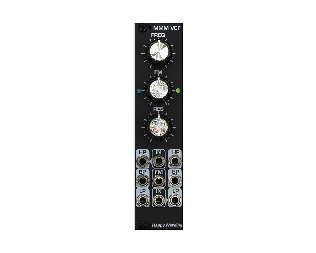 Happy Nerding MMM VCF 6HP Dual Multi-Mode Transistor Ladder Filter  - Black