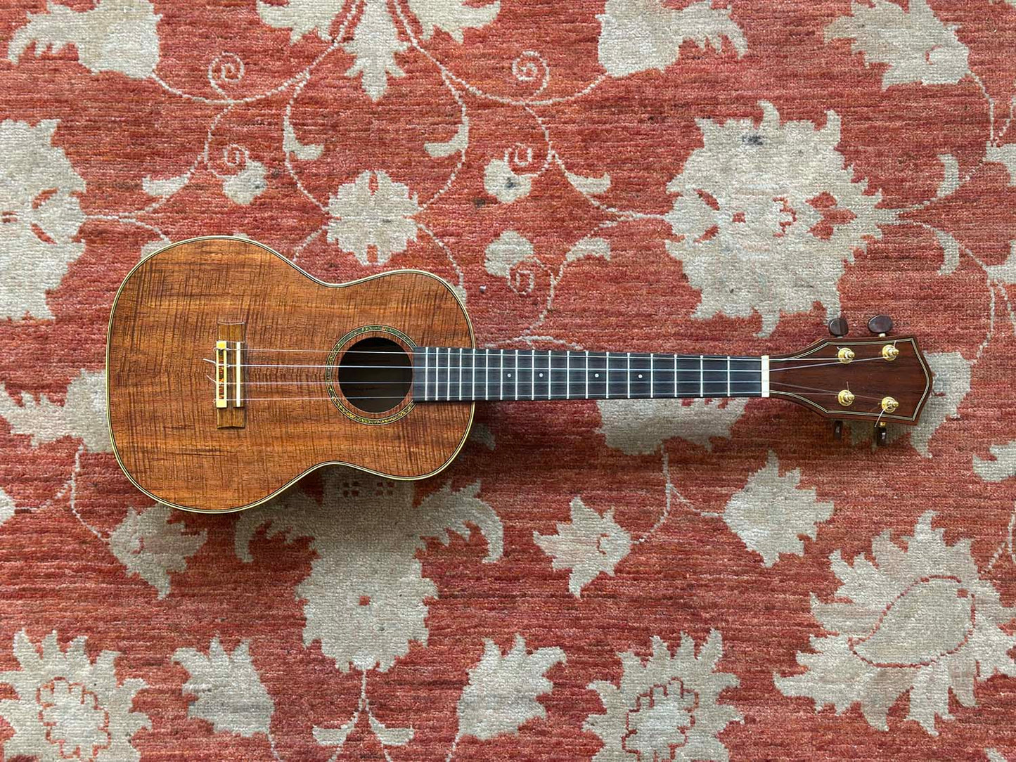Hindmarsh Valley Ukuleles Custom Order Baritone Uke - Flamed Koa #16 - w/ HSC