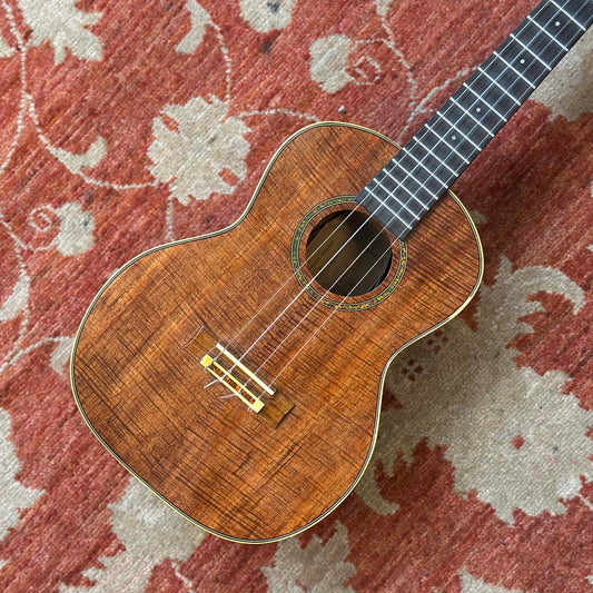 Hindmarsh Valley Ukuleles Custom Order Baritone Uke - Flamed Koa #16 - w/ HSC