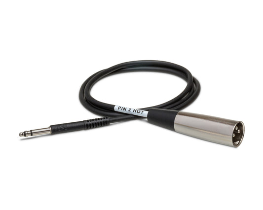 Hosa Technology TTX-103M Balanced Interconnect TT TRS to XLR3M