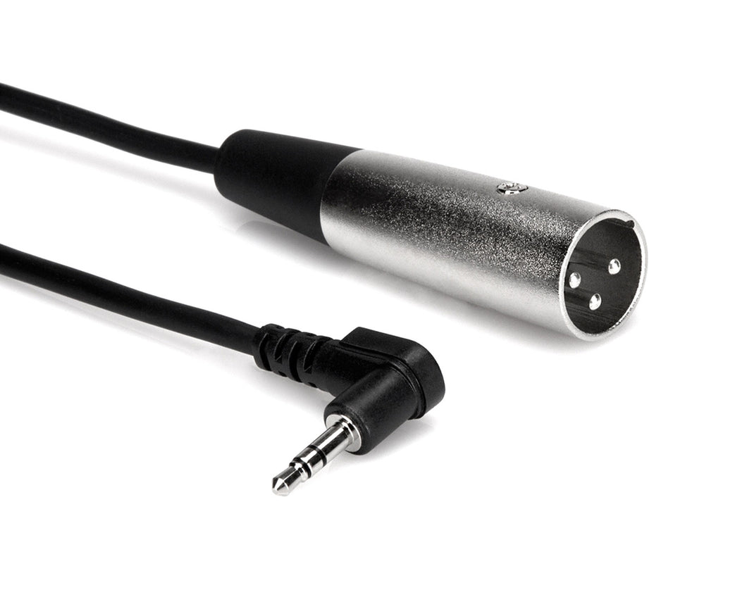 Hosa Technology XVM105M Right-Angle 3.5mm TRS to XLR(M) Microphone Cable (5ft)