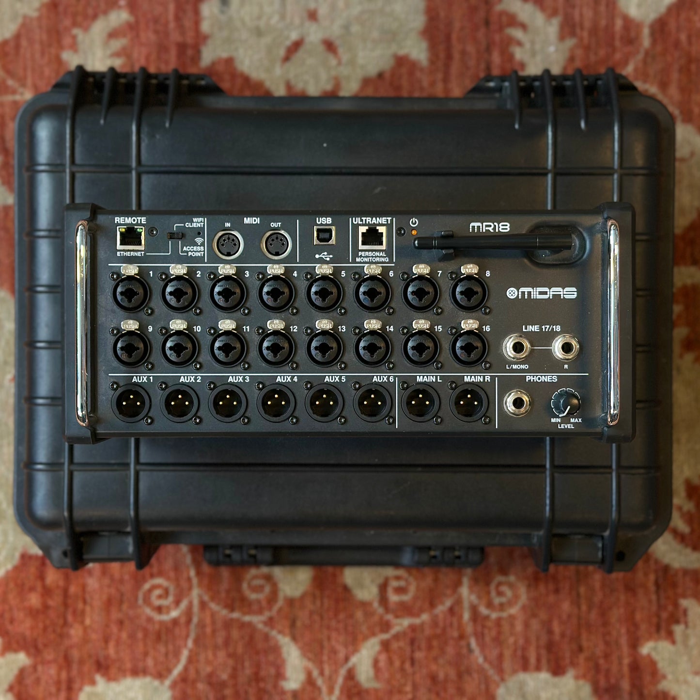 MIDAS MR18 Digital Mixer w/ Safe Case
