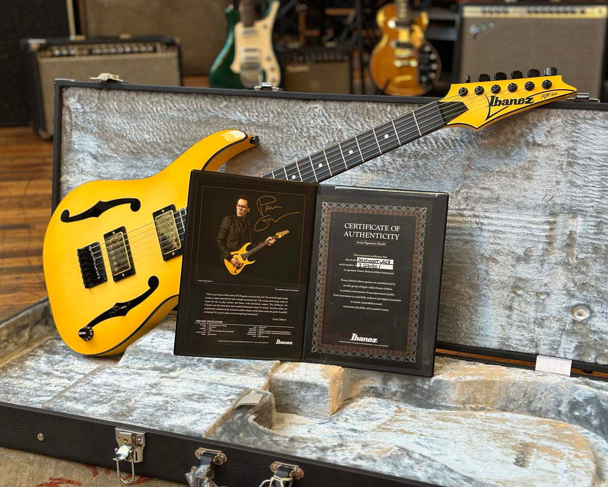 Ibanez PGM1000T Custom Shop Paul Gilbert Artist Signature - Aged Cream Burst