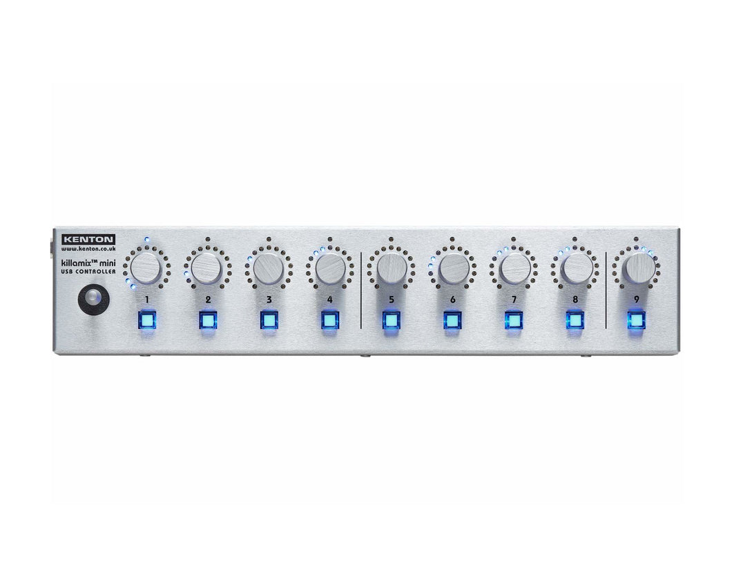 Kenton Killamix Mini USB Controller with Detented Encoders - Blue LEDs