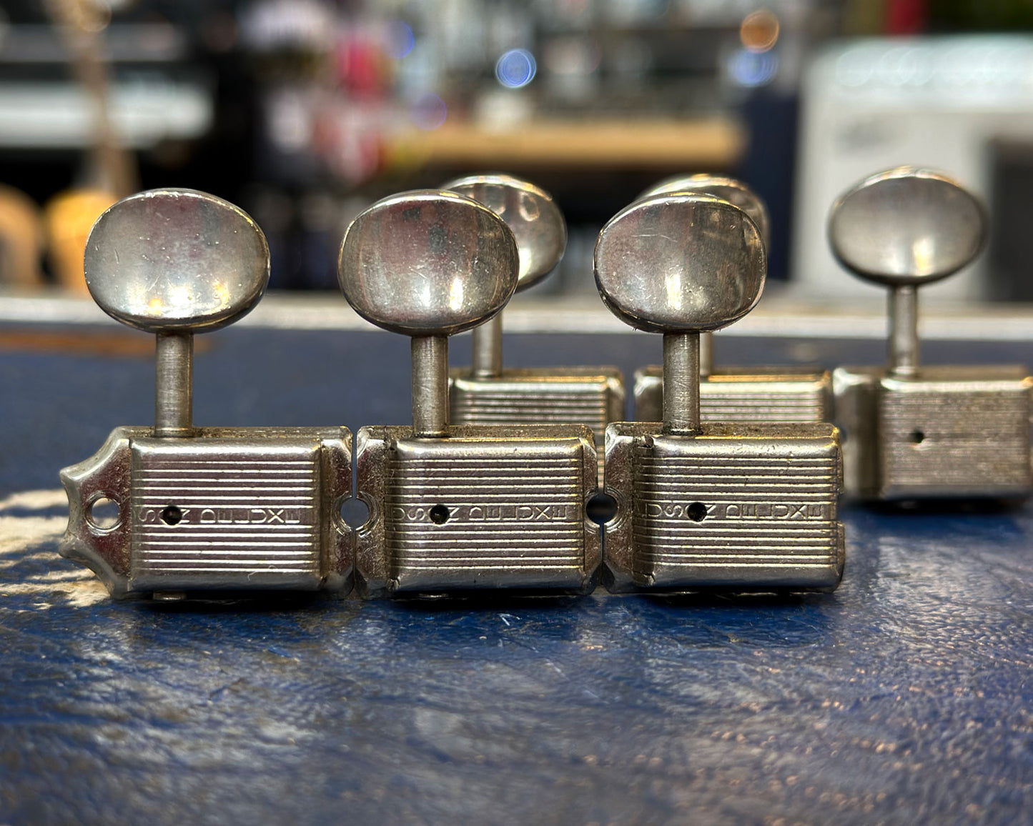 1959-1964 Kluson Deluxe Single Line Tuners with Oval Buttons suit Fender Guitars (Patent D-169400)