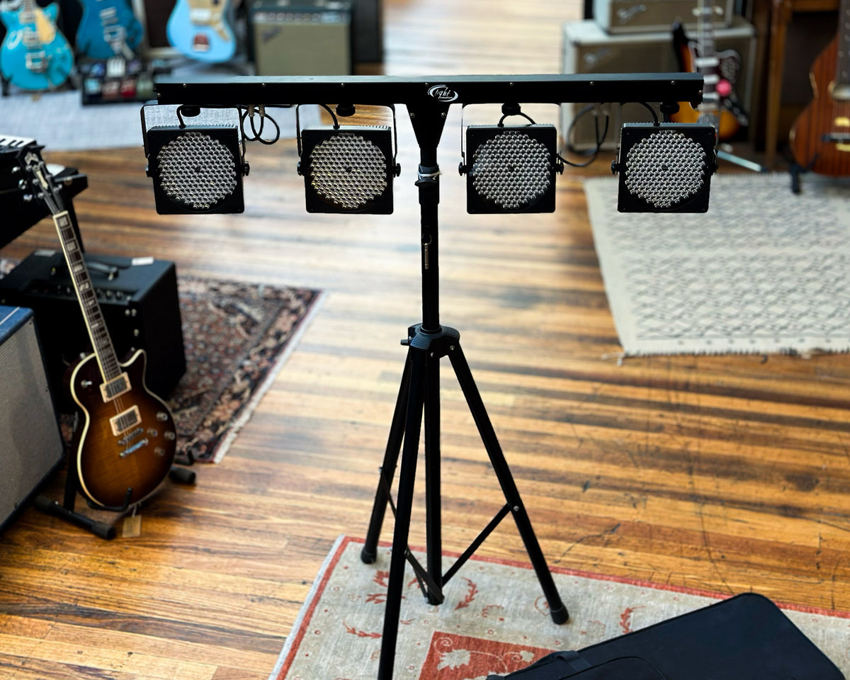 Light Emotion LED Stage Light Rig w/ Foot Controller & Carry Case ...