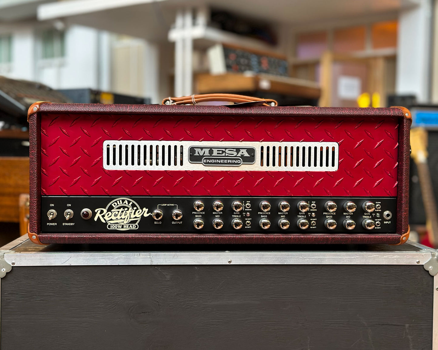 Mesa Boogie Dual Rectifier 100 Watt Head - Antique Red King Crocodile