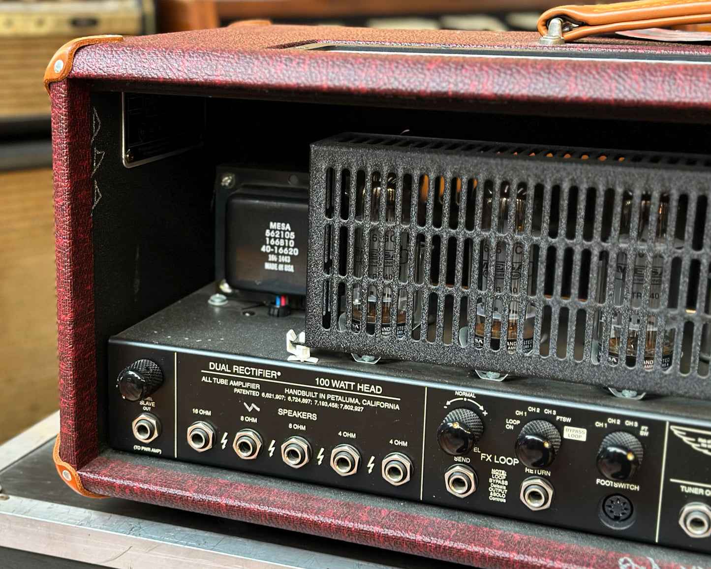 Mesa Boogie Dual Rectifier 100 Watt Head - Antique Red King Crocodile