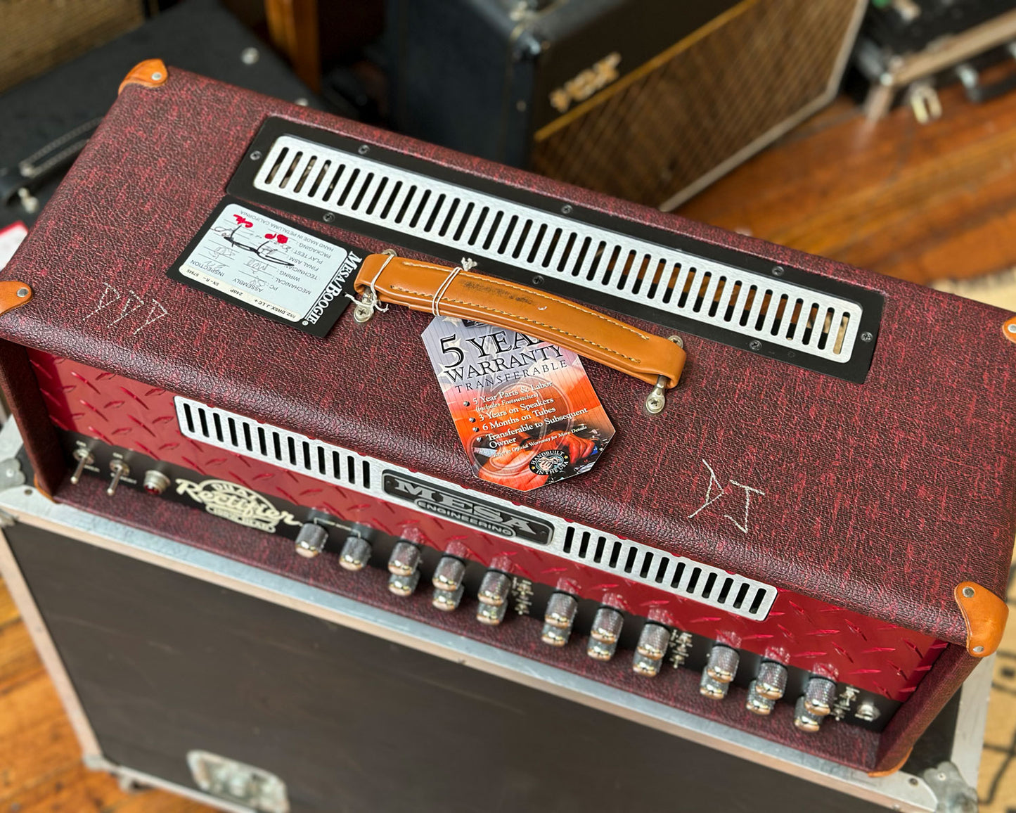 Mesa Boogie Dual Rectifier 100 Watt Head - Antique Red King Crocodile