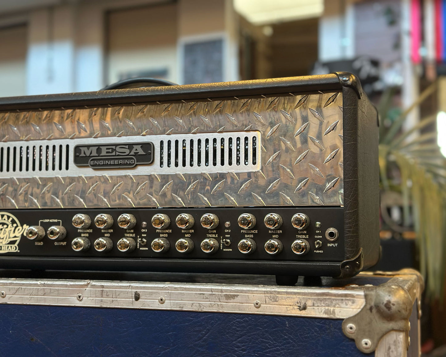 Mesa Boogie Dual Rectifier Solo Head 3-Channel 100W Amp - Chrome Panel