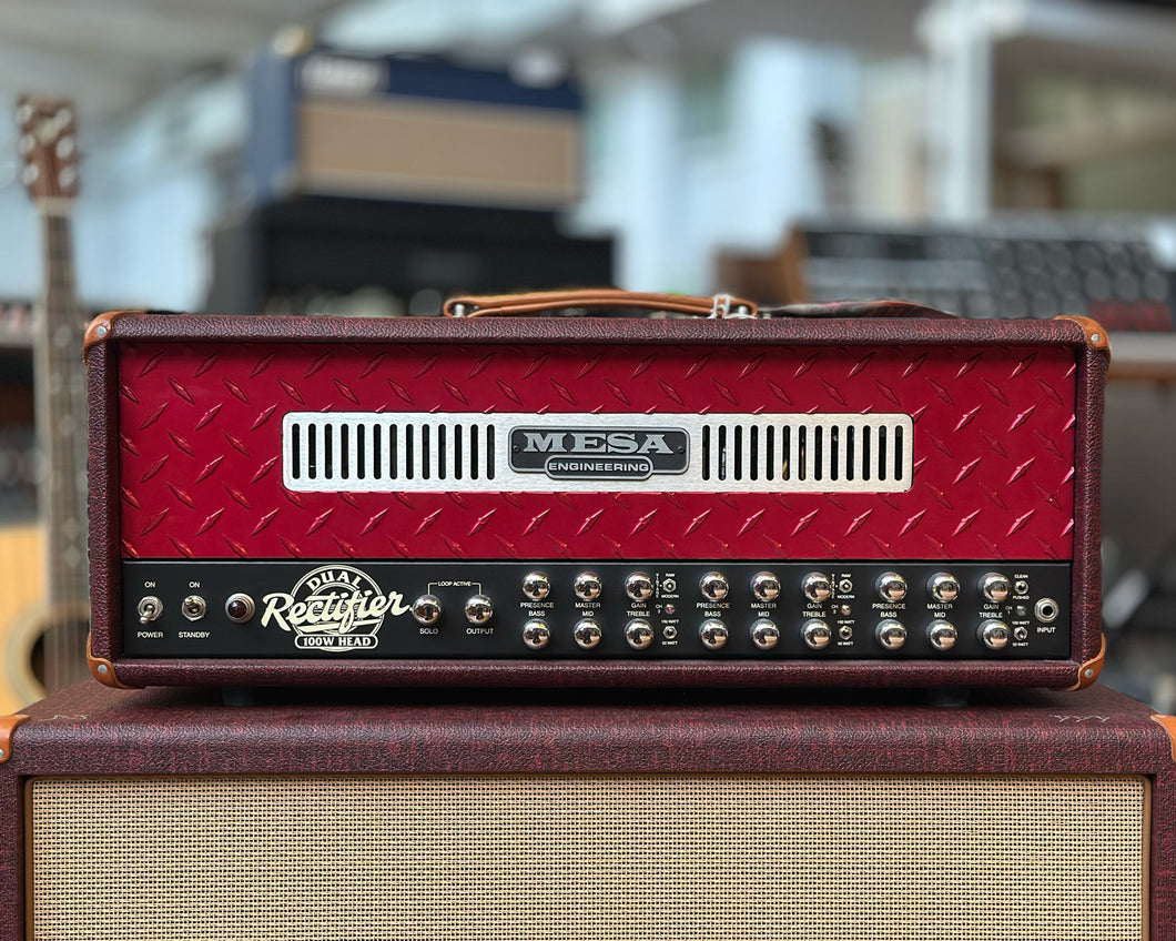 Mesa Boogie Dual Rectifier 100 Watt Head - Antique Red King Crocodile